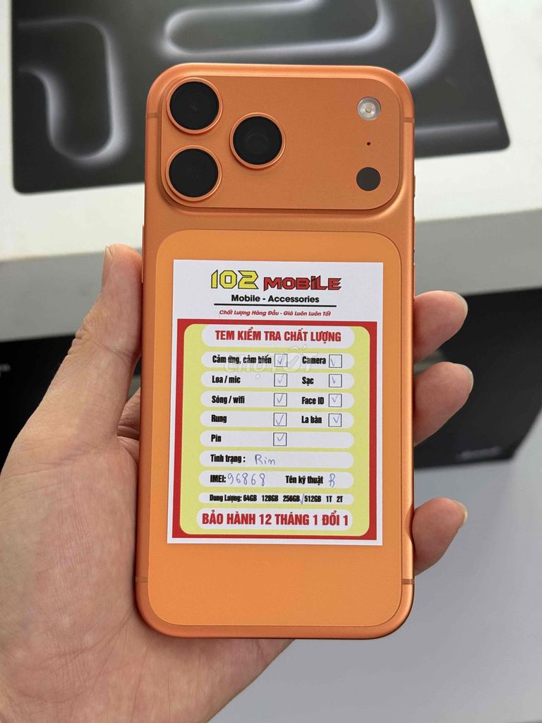 iPhone 17 Pro Max 64GB Cam 3 lần sạc máy đẹp. Mua bán Điện thoại tại Thành phố Buôn Ma Thuột Đắk Lắk được đăng bởi Nguyễn Hoàng hình 1