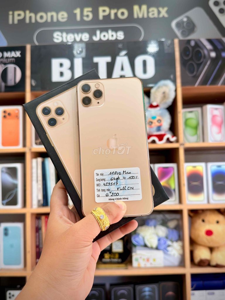 Apple IPhone 11ProMax 64GB Gold P100. Mua bán Điện thoại tại Thành phố Long Xuyên An Giang được đăng bởi Bi Táo Store hình 1