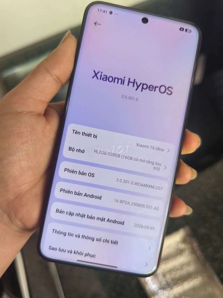 Xiaomi 15 Ultra Đen 528GB 16GB Like New. Mua bán Điện thoại tại Thành phố Biên Hòa Đồng Nai được đăng bởi  dương hà  hình 1