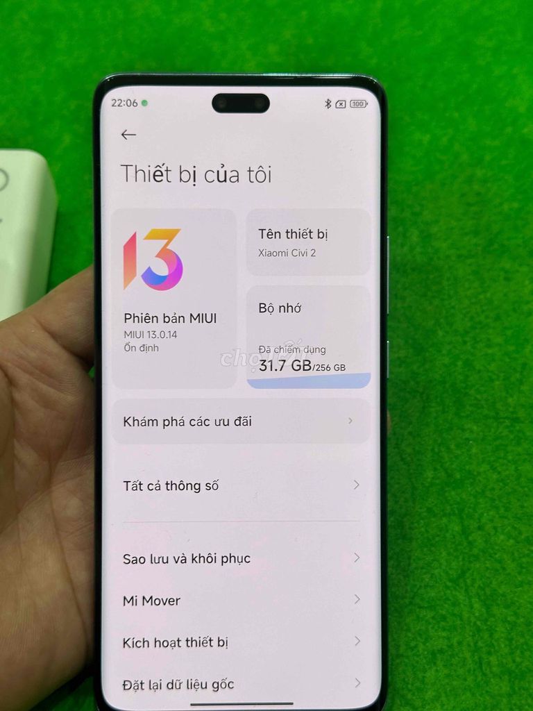 Xiaomi Civi 2 Xanh, bản 12/ 256GB. Mua bán Điện thoại tại Quận Hoàng Mai Hà Nội được đăng bởi Yến Trang hình 1