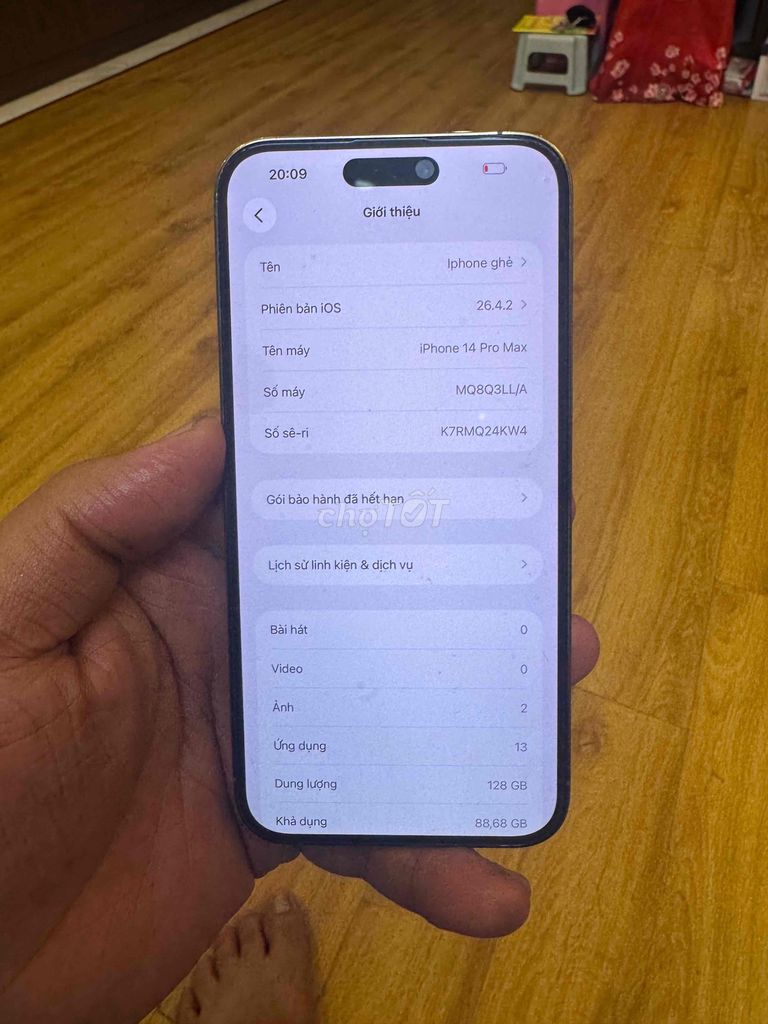 Apple iPhone 14 Pro Max 128GB Vàng Đã dùng. Mua bán Điện thoại tại Huyện Thanh Trì Hà Nội được đăng bởi Nguyễn Tiến Hùng  hình 1