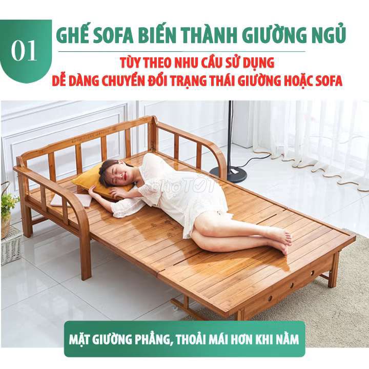 Sofa Giường Tre Thông Minh - 93x188cm. Mua bán Giường, chăn ga gối nệm tại Quận Tân Bình Tp Hồ Chí Minh được đăng bởi Ngọc Cường hình 1