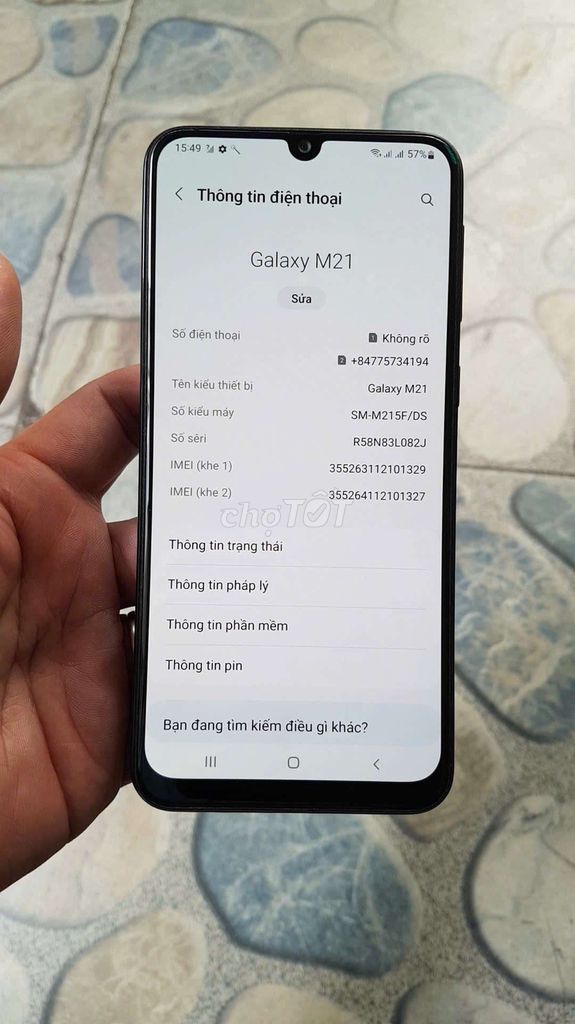 Samsung M21 Ram4/64gb Màn Amoled Zin Đẹp Pin 6000. Mua bán Điện thoại tại Quận Gò Vấp Tp Hồ Chí Minh được đăng bởi SecondFones hình 5