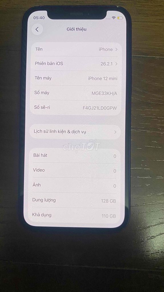 Apple iPhone 12 mini 128GB đen. Mua bán Điện thoại tại Quận Hà Đông Hà Nội được đăng bởi Cường hình 1