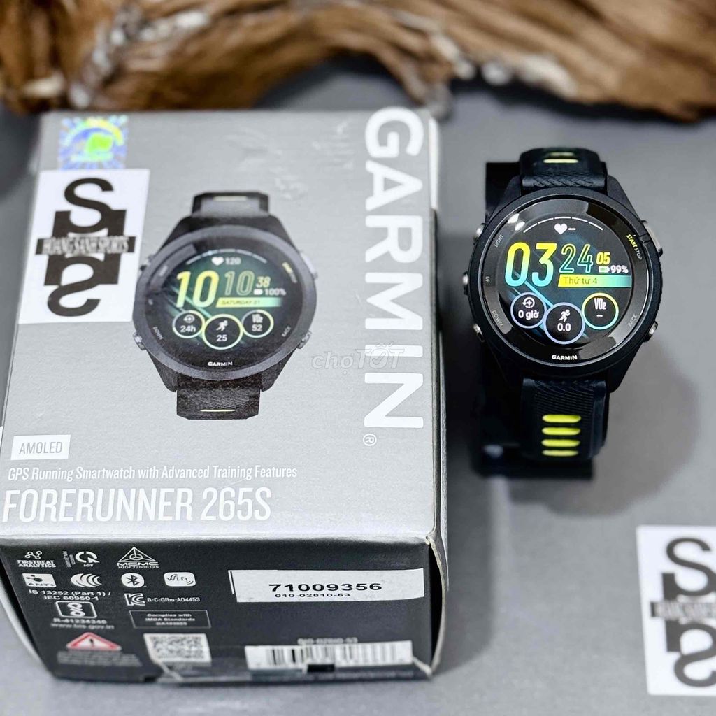 GARMIN FORERUNNER 265s MUSIC ĐEN BH HÃNG 11/2026