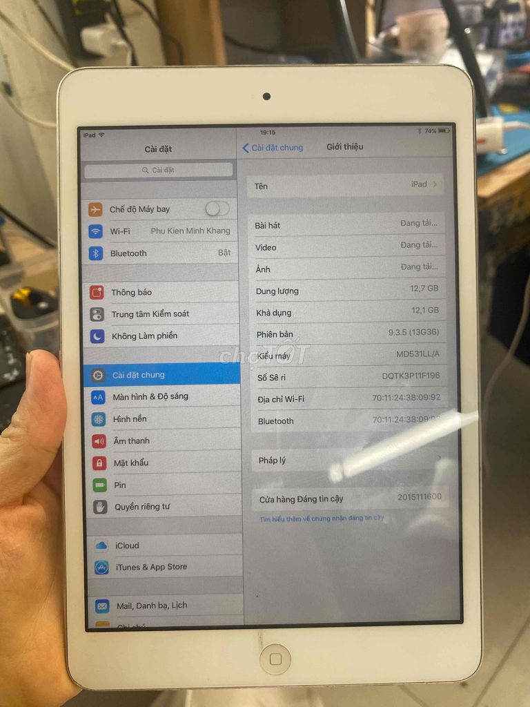 Apple iPad Mini 1 16GB Bạc. Mua bán Máy tính bảng tại Quận Tân Phú Tp Hồ Chí Minh được đăng bởi Minh Khang Sài gòn MoBILE hình 1