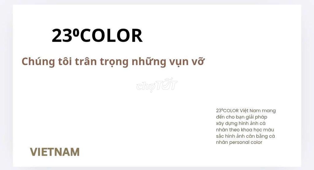 Dịch vụ tư vấn sắc màu cá nhân 23°COLOR. Dịch vụ tại Quận Cầu Giấy Hà Nội được đăng bởi Haibadosacmau hình 1