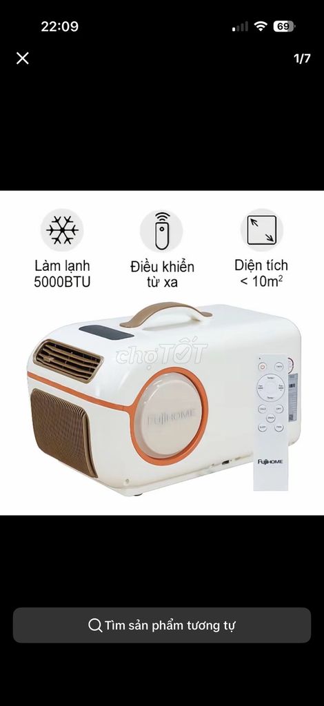 Quạt điều hòa FujiHome 5000 BTU Trắng, Nâu. Mua bán Quạt tại Thành phố Thủ Dầu Một Bình Dương được đăng bởi Huy Lê Văn hình 1