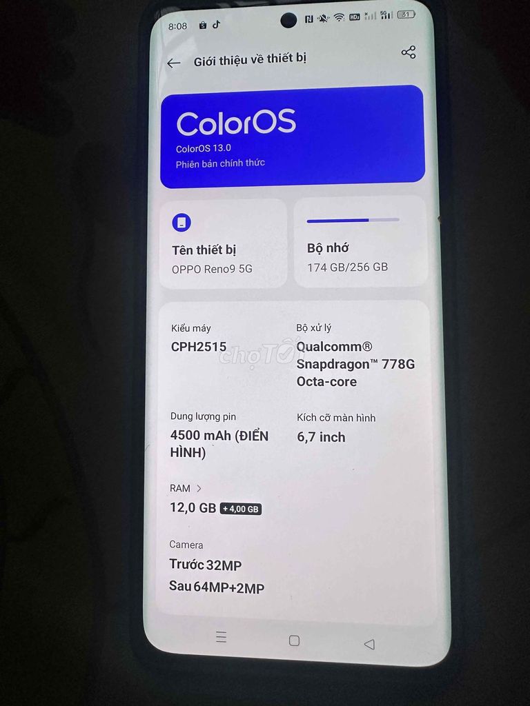 OPPO Reno9 5G 256GB. Mua bán Điện thoại tại Huyện Trà Ôn Vĩnh Long được đăng bởi VN Music hình 1