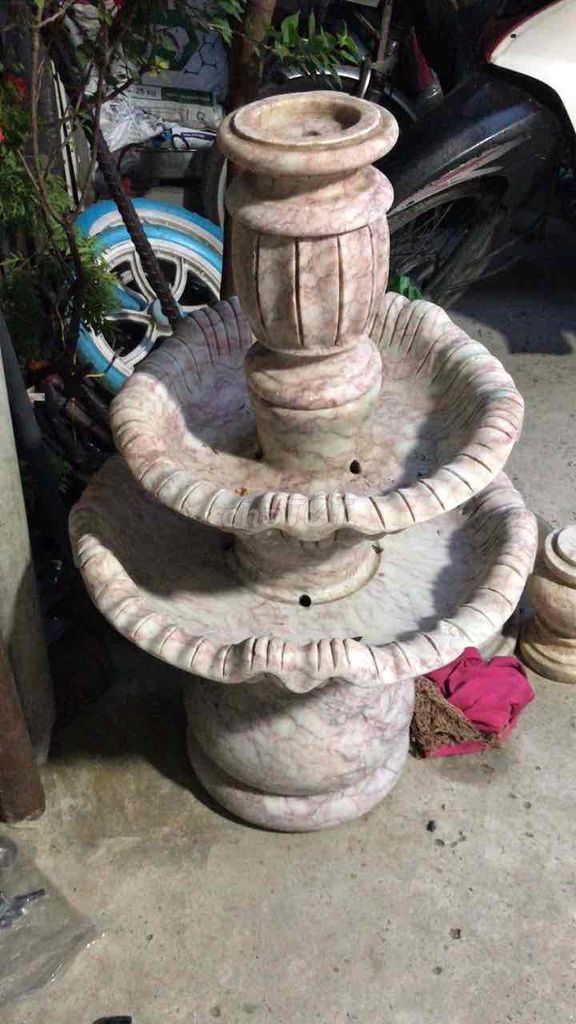 Đài phun nước đá trắng vân hồng 83cm. Mua bán Cây cảnh, đồ trang trí tại Quận Gò Vấp Tp Hồ Chí Minh được đăng bởi Phùng Cường hình 1