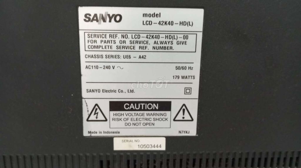 Tivi LCD hiệu Sanyo model LCD - 42k40HD