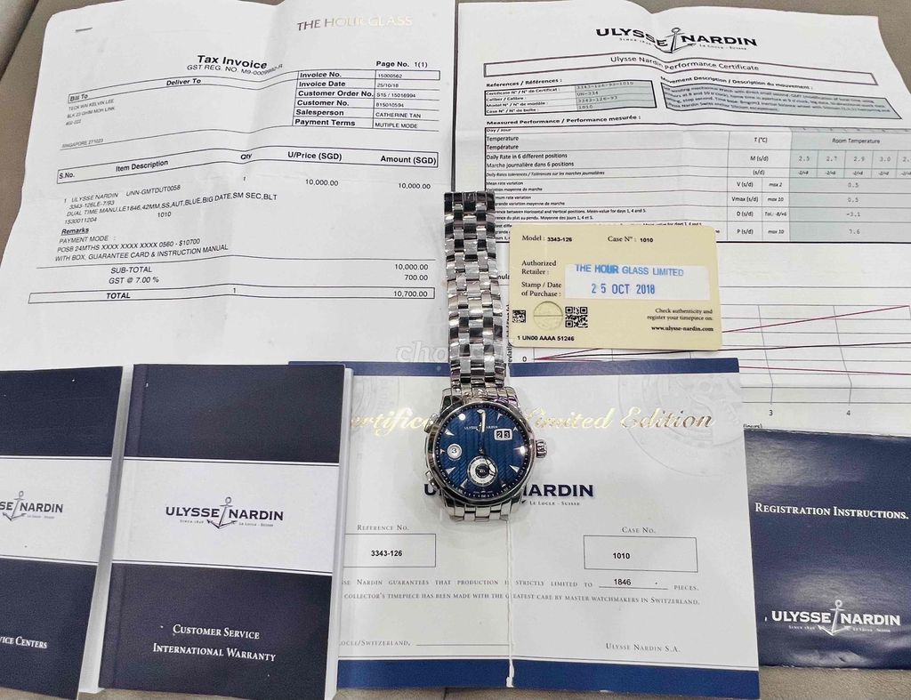 Ulysse Nardin Blue Dial Fullbox