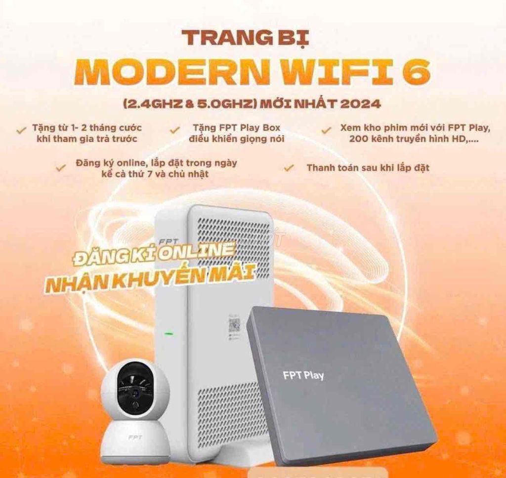 WIFI FPT telecom lắp đặt toàn quốc siêu ưu đãi