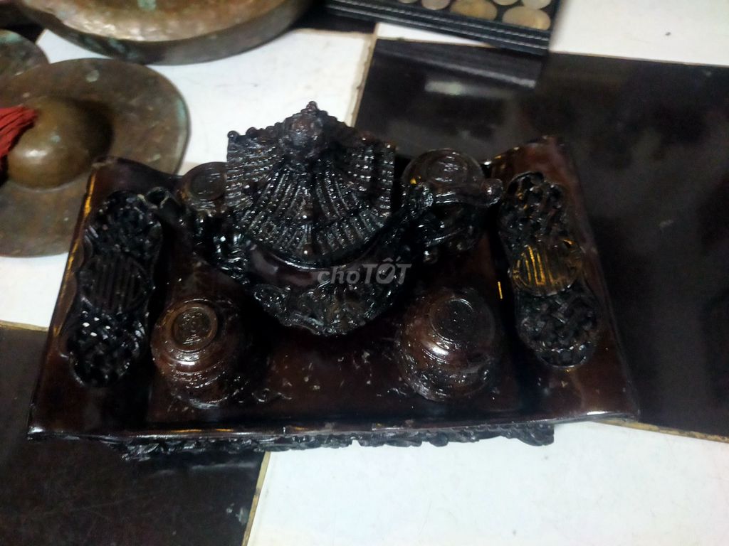 Bộ khay trà Bột đá Nâu Cổ điển. Mua bán Đồ sưu tầm, đồ cổ tại Quận Tân Bình Tp Hồ Chí Minh được đăng bởi Tên chưa cung cấp hình 1