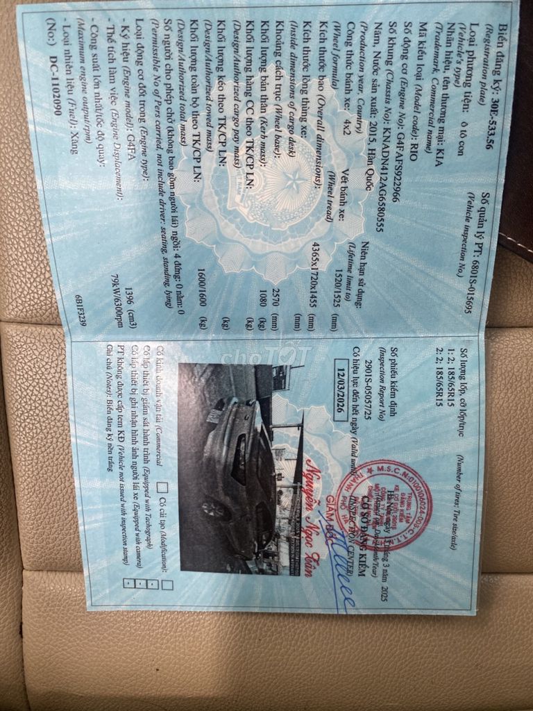 Kia Rio 2015 1.4 MT Sedan - 140 km. Mua bán Ô tô tại Quận Bắc Từ Liêm Hà Nội được đăng bởi Nguyen Long hình 5