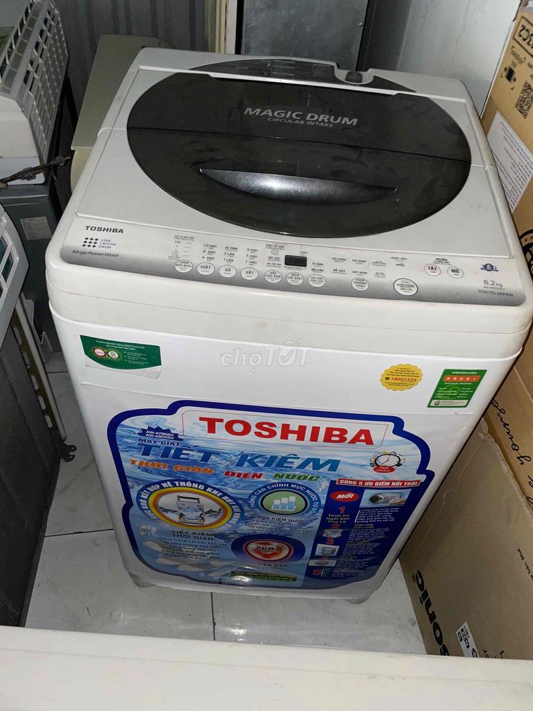 Máy giặt Toshiba 8.2kg cửa trên Trắng. Mua bán Máy giặt tại Thị xã Tân Uyên Bình Dương được đăng bởi Điện máy thanh lý hình 1