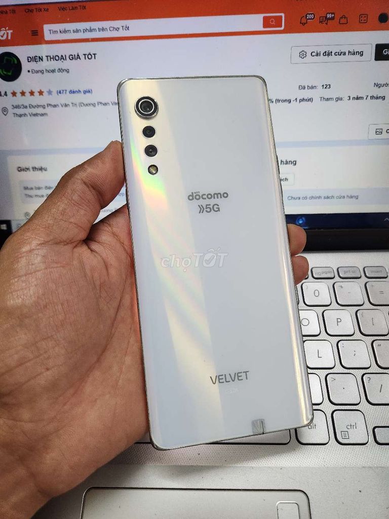 LG VELVET 5G 6GB.128GB SNAP 765 ZIN FULL CN. Mua bán Điện thoại tại Quận Bình Thạnh Tp Hồ Chí Minh được đăng bởi Dân Mobile hình 1