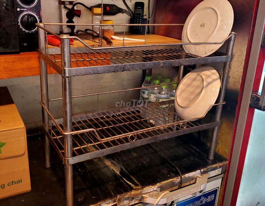 Kệ chén Inox 304 2 ngăn dài 61cm. Mua bán Dụng cụ nhà bếp tại Quận 1 Tp Hồ Chí Minh được đăng bởi Vũ Hoàng hình 1