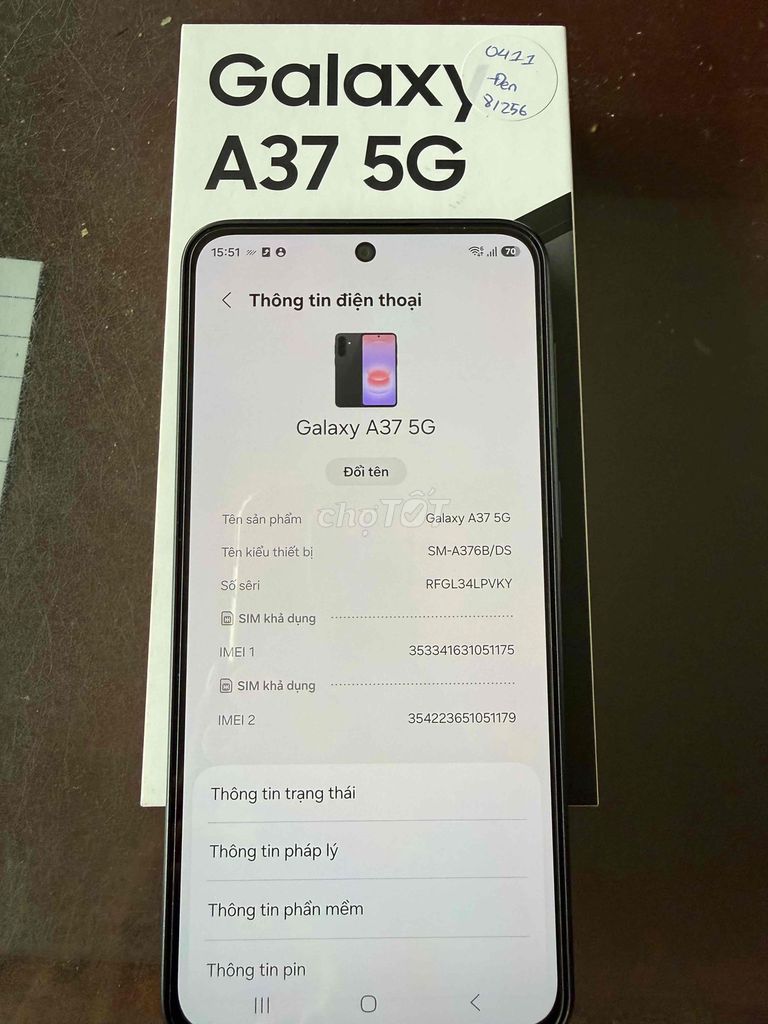 Samsung Galaxy A37 5G 8GB/256GB máy mới củ chi. Mua bán Điện thoại tại Huyện Củ Chi Tp Hồ Chí Minh được đăng bởi trong hình 1