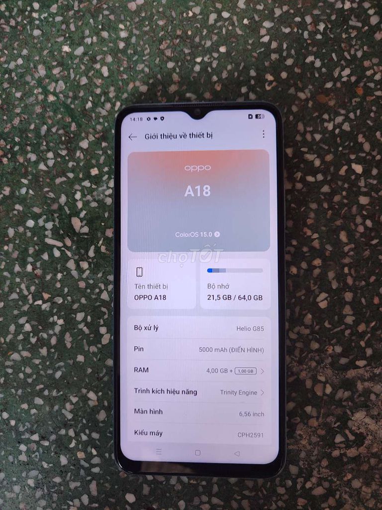 OPPO A18 64GB Xanh. Mua bán Điện thoại tại Huyện Mang Thít Vĩnh Long được đăng bởi nimi hình 1