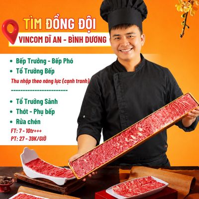 [DĨ AN] TUYỂN THỚT/ PHỤ BẾP/RỬA CHÉN LƯƠNG TÍP CAO