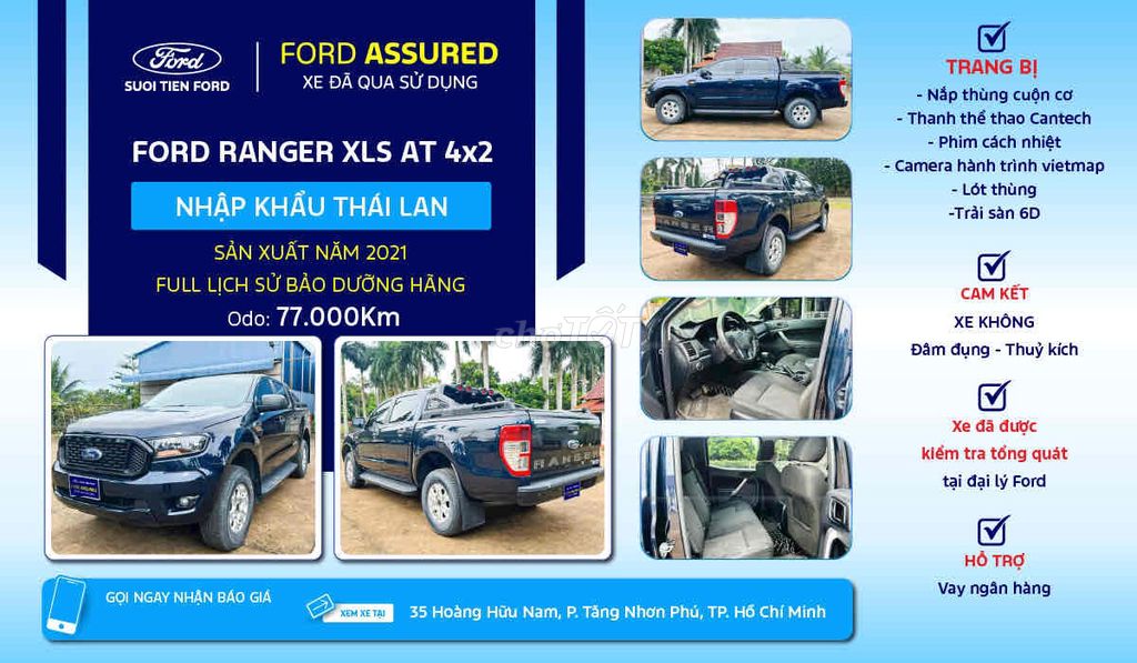 Ford Ranger XLS 2021 2.2L 4x2 AT-77000km. Mua bán Ô tô tại Thành phố Thủ Đức Tp Hồ Chí Minh được đăng bởi Dinh Ford Suối Tiên hình 2