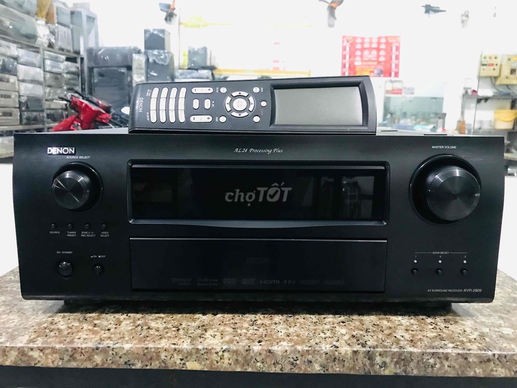 Amply Denon AVR-2809 điện 230v CS-500w chạy 18 sò