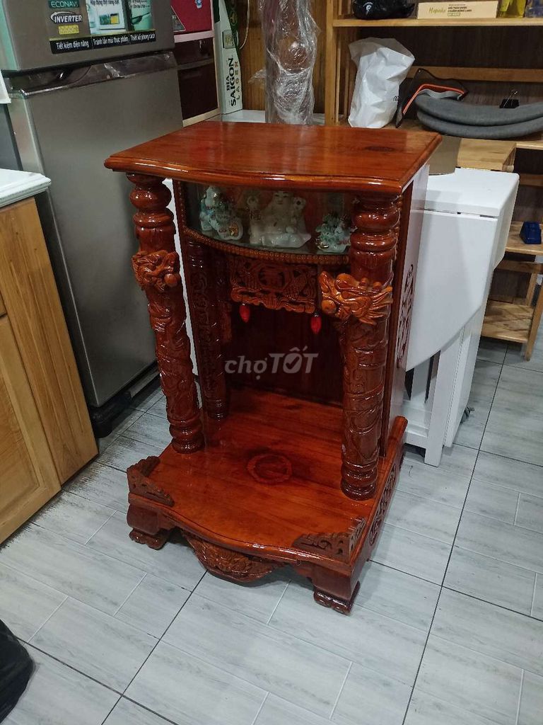 Thanh lý bàn thờ ông địa gỗ xoan đào ngang56x56x90