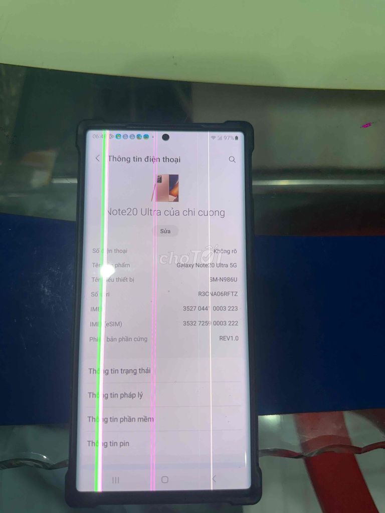 Samsung Galaxy Note 20 Ultra 5G Đen. Mua bán Điện thoại tại Huyện Bình Chánh Tp Hồ Chí Minh được đăng bởi Minh hình 1
