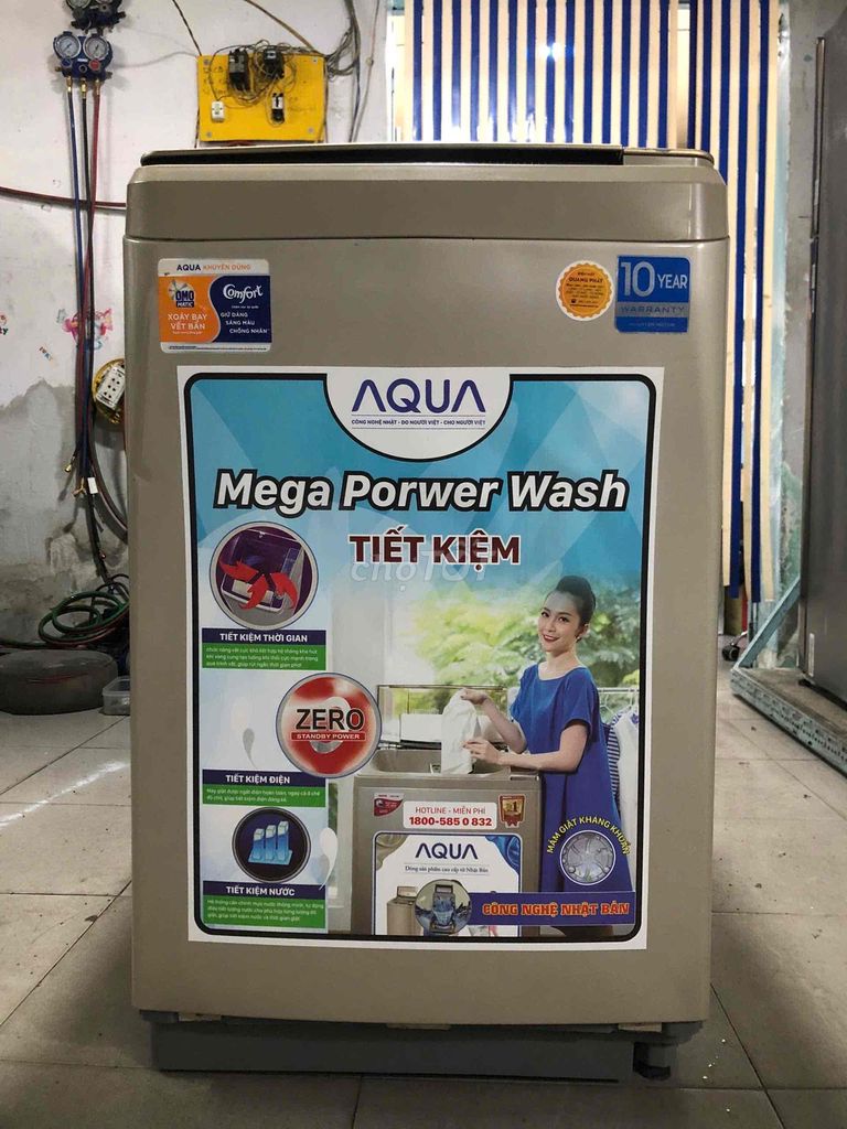 Máy giặt Aqua 9kg Inverter zin đẹp bền nhẹ điện