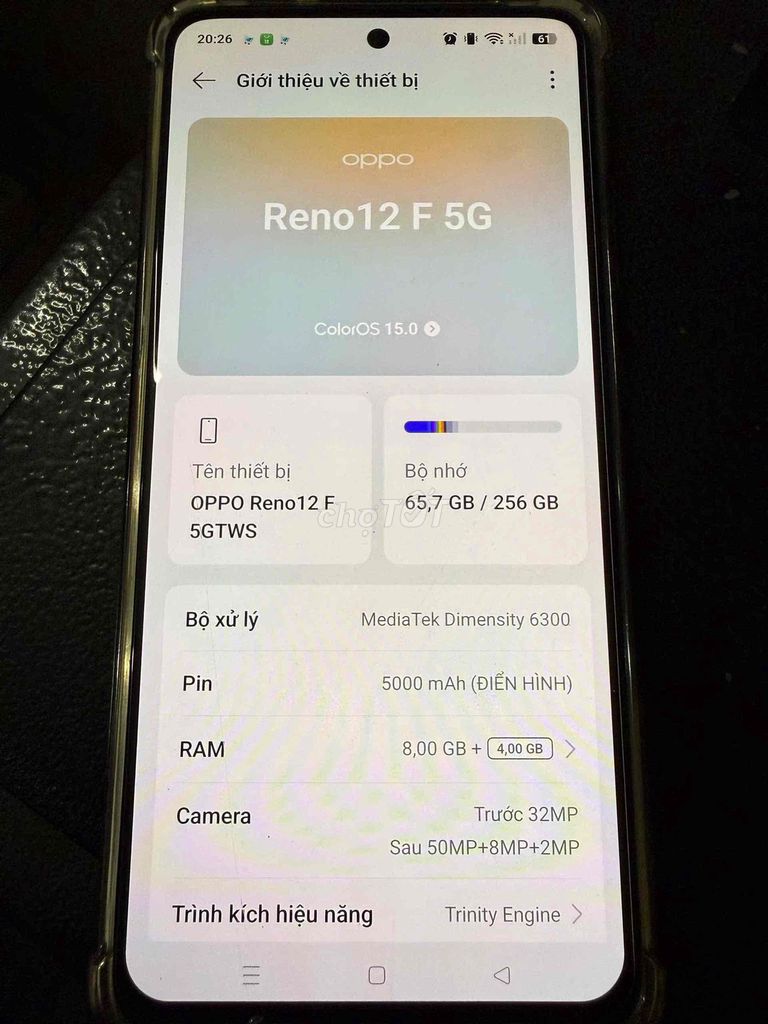 Oppo Reno12 F 5G 256GB. Mua bán Điện thoại tại Huyện Hóc Môn Tp Hồ Chí Minh được đăng bởi Tên chưa cung cấp hình 1