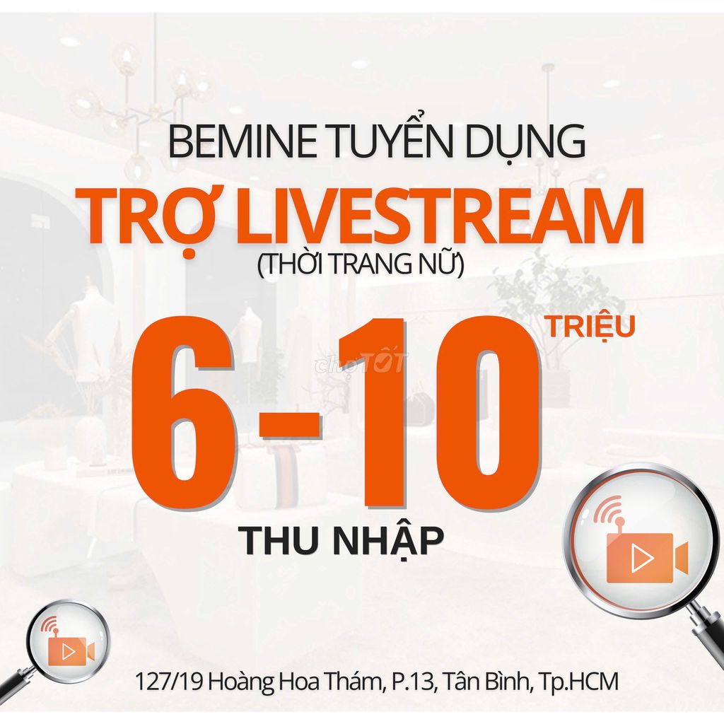 TUYỂN NHÂN VIÊN TRỢ LIVESTREAM