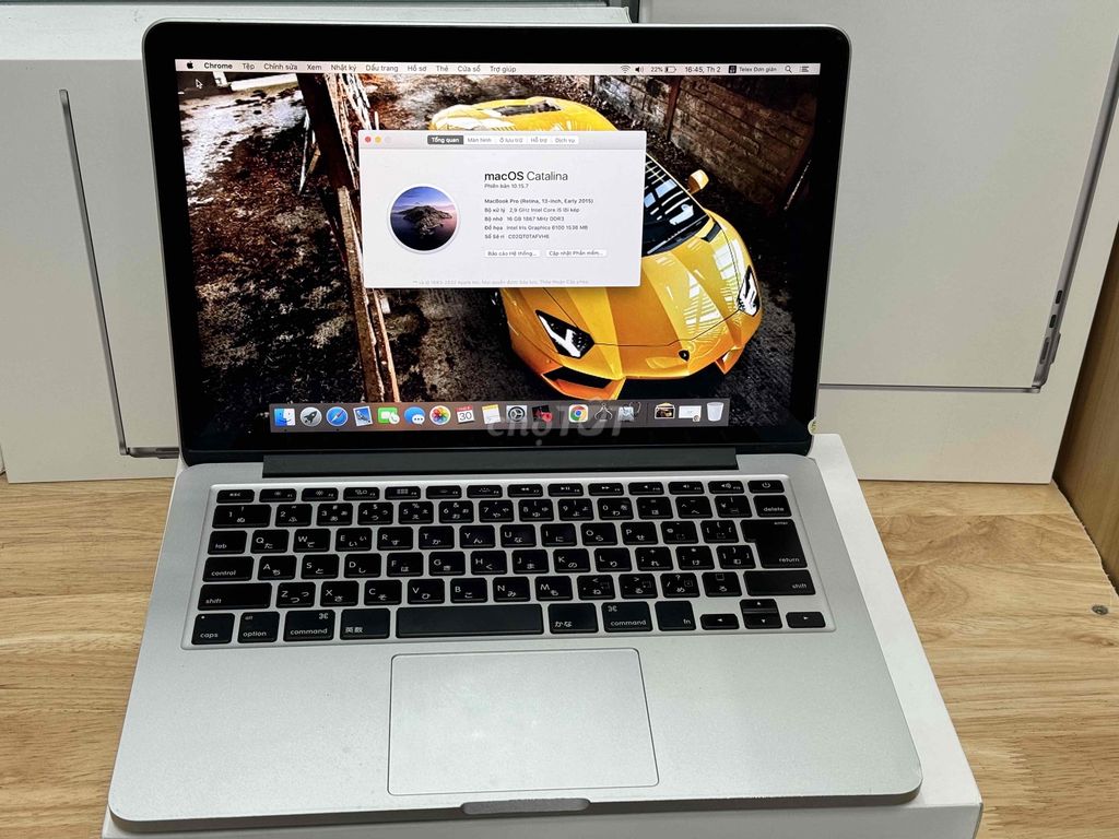 Macbook Pro 2015 - 13 inh: i5 - Ram 16 GB/ ssd 256