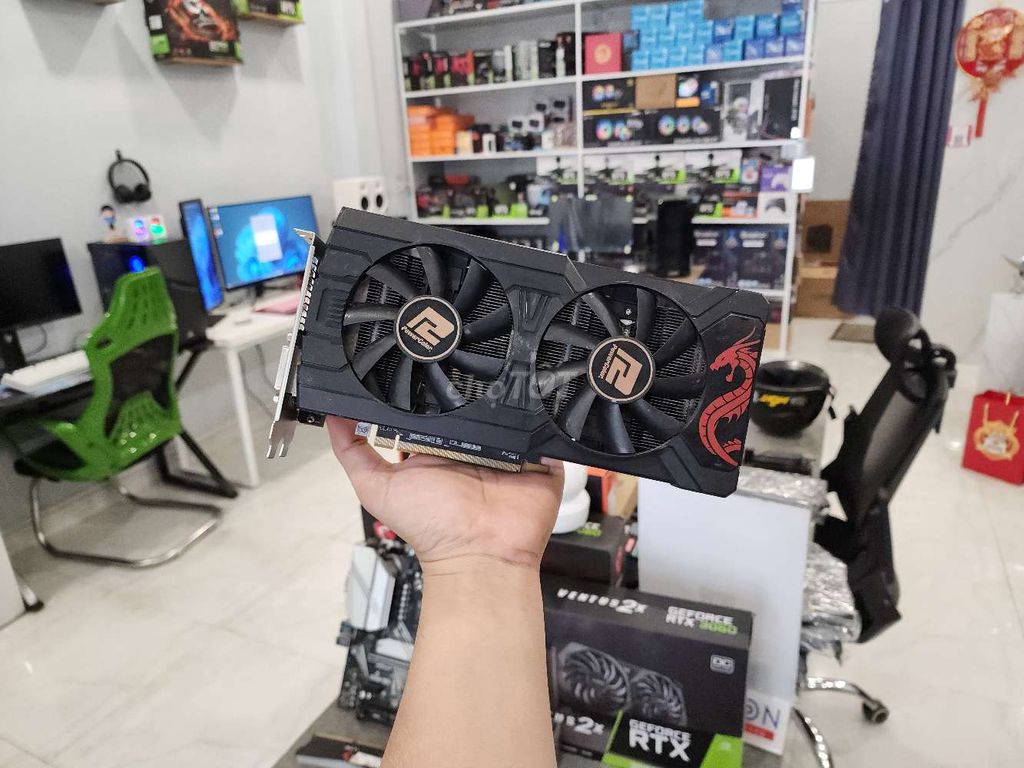 Vga RX 580 4G Gaming 2Fan mạnh game đồ họa zin