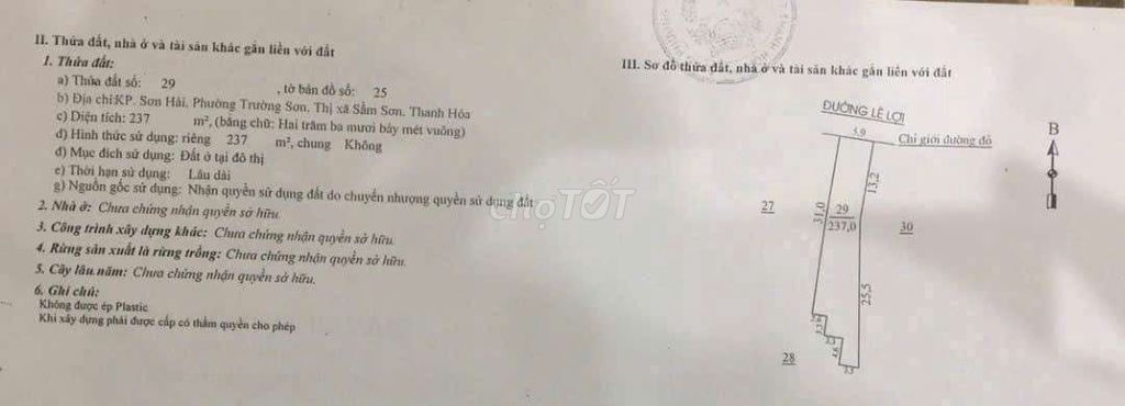 Bán khách sạn 7 tầng bãi A sầm sơn 
Cách biển 30m