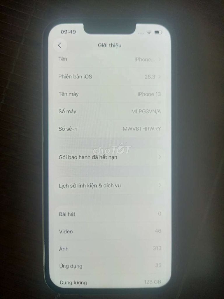 Apple iPhone 13 128GB Trắng Đã thay màn. Mua bán Điện thoại tại Quận Bắc Từ Liêm Hà Nội được đăng bởi Mai đức trọng hình 1