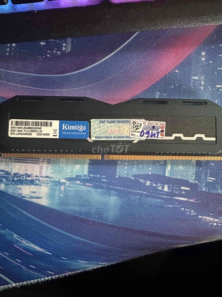 RAM Kimtigo 8GB DDR4 3200MHz. Mua bán Linh kiện (RAM, Card...) tại Thị xã Đông Triều Quảng Ninh được đăng bởi hung truong hình 1
