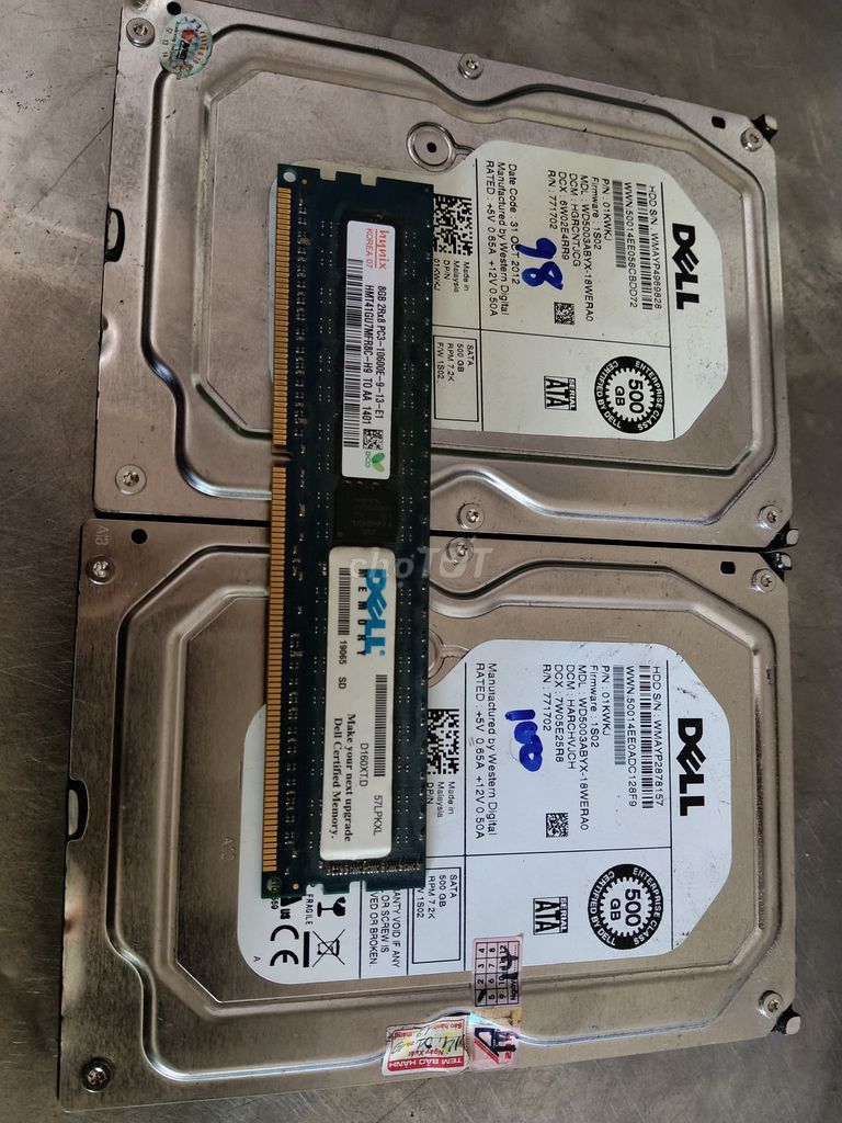 Bán thanh ram 8gb.2 ổ cứng 500gb . Mua bán Linh kiện (RAM, Card...) tại Huyện Châu Thành Bến Tre được đăng bởi Hiệp hình 1