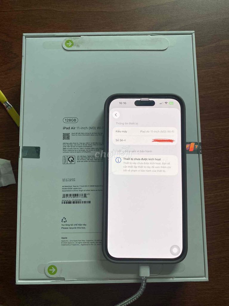 iPad Air 7 M3-128gb newseal Việt Nam!. Mua bán Máy tính bảng tại Quận Bình Thạnh Tp Hồ Chí Minh được đăng bởi TH Pro  hình 1