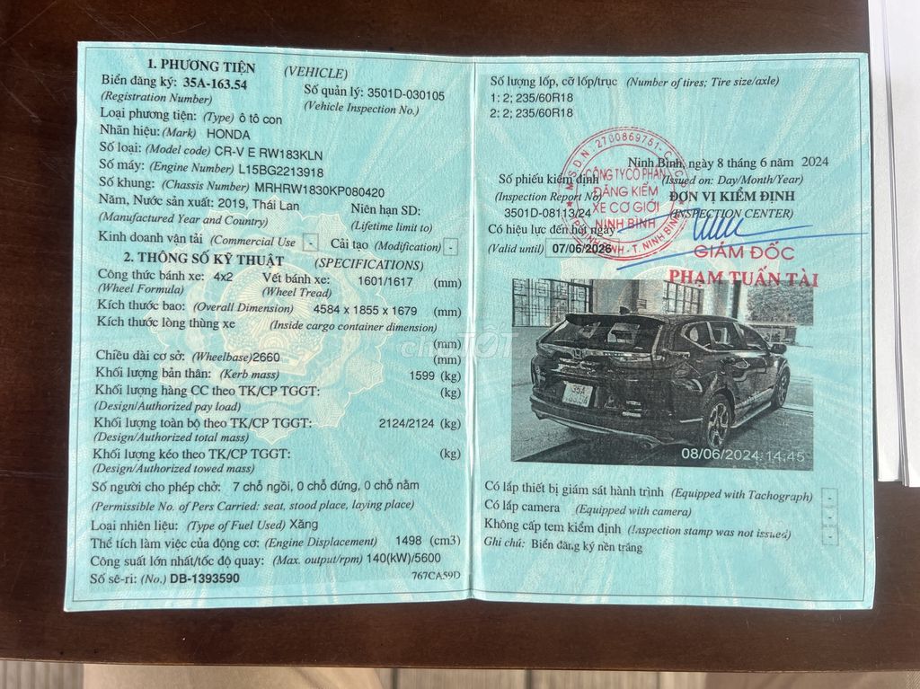 Honda CR V 2019 1.5E - 69000 km - Xe chất 1 Chủ. Mua bán Ô tô tại Quận Cầu Giấy Hà Nội được đăng bởi Xe Cũ Dương Đô hình 15
