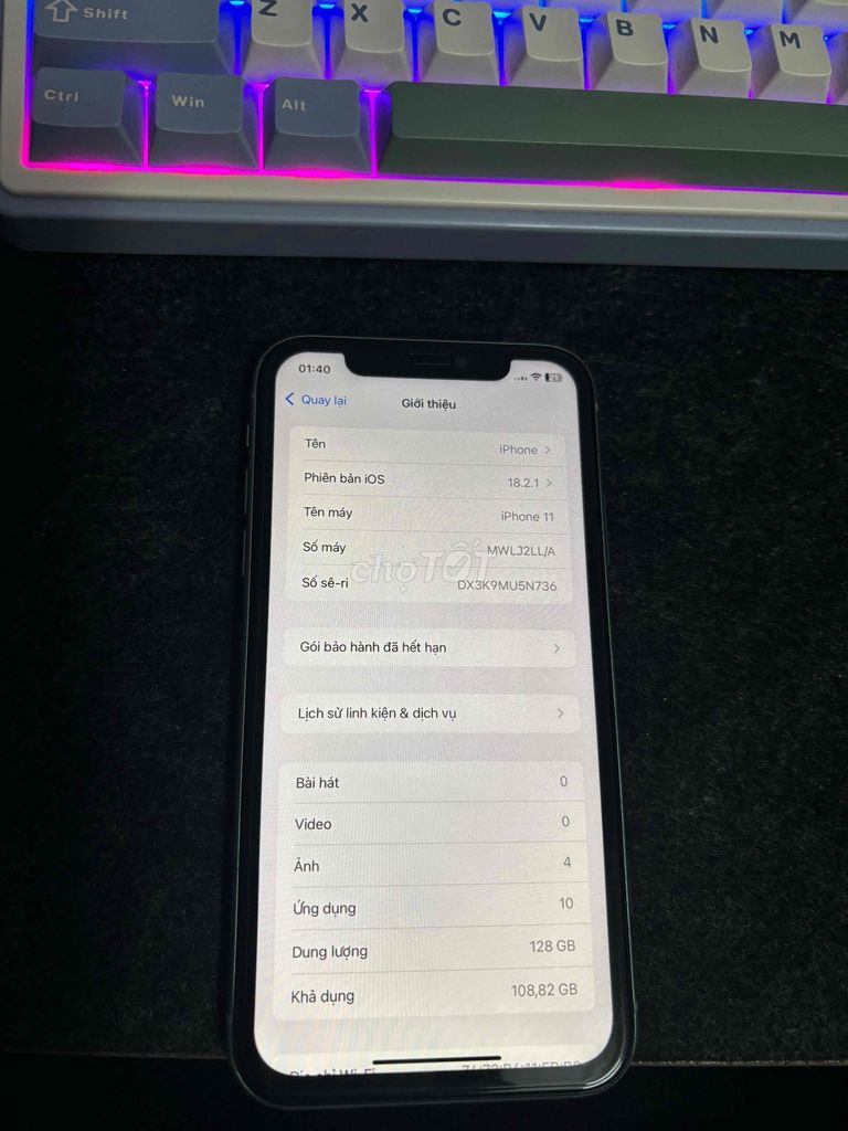 iPhone 11 128GB quốc tế. Pin 83%