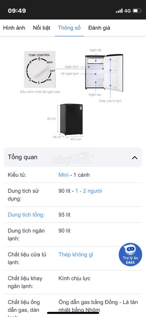 DƯ DÙNG CẦN thanh lý AQUA 90 Lít AQR-D99FA(BS)