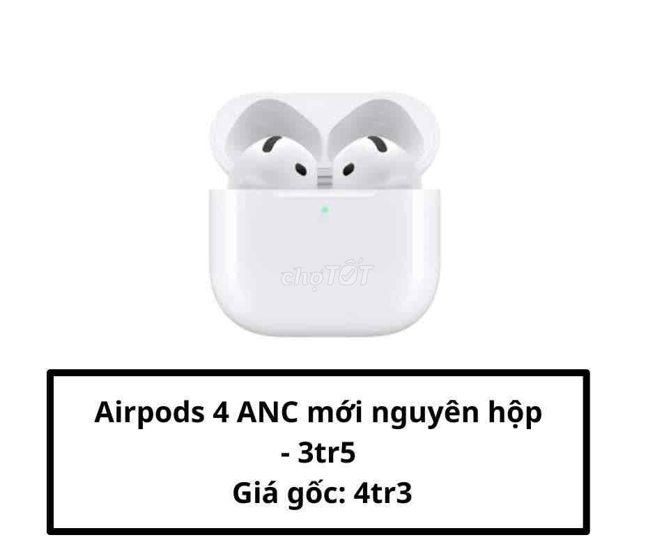 Tai nghe Apple Airpods 4 ANC Trắng Mới. Mua bán Tivi, Âm thanh tại Quận Hà Đông Hà Nội được đăng bởi Ngọc Kanie hình 1