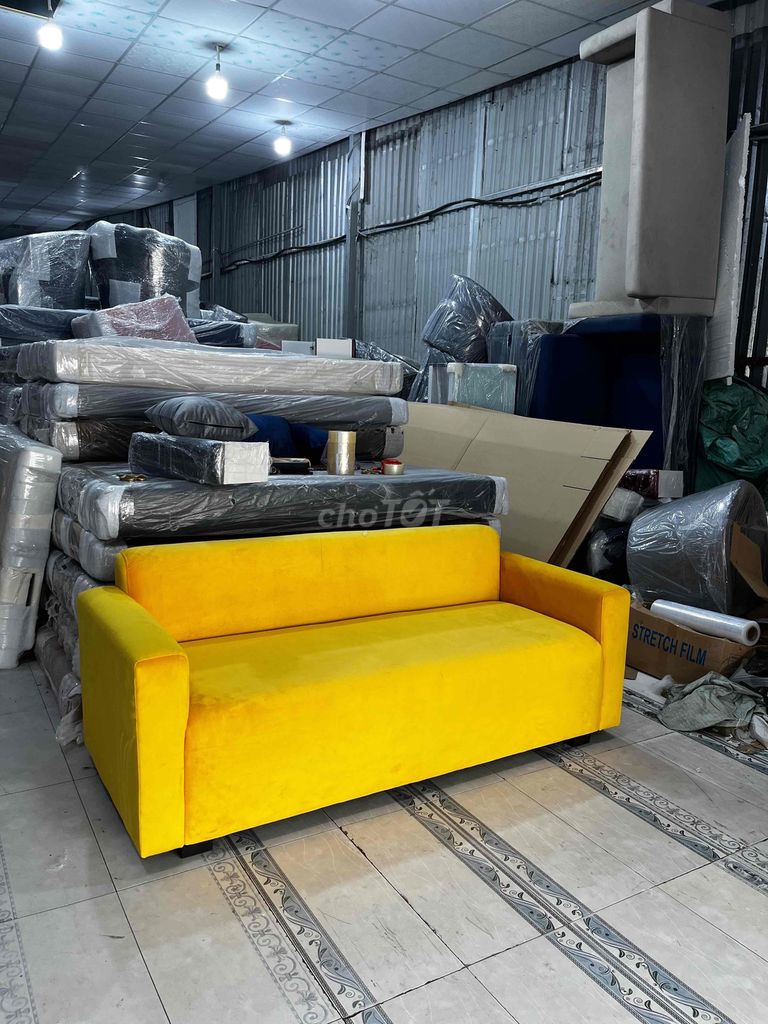 Băng Ghế Sofa Phòng Khách 1m7 Màu Vàng Sang Trọng