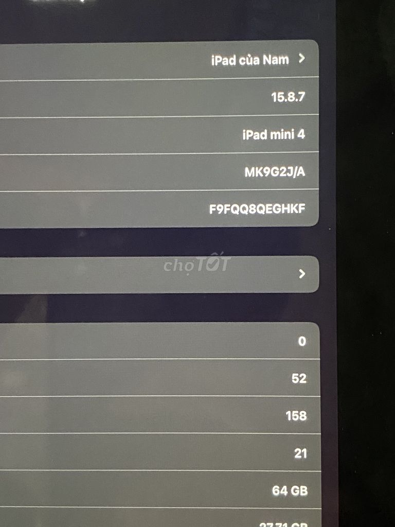 Ipad mini 4 64GB wifi. Mua bán Máy tính bảng tại Huyện Tiên Lãng Hải Phòng được đăng bởi Cháng Hoài Nam hình 1