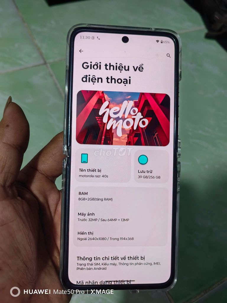 Motorola Razr 40s 256GB Trắng. Mua bán Điện thoại tại Quận Bình Tân Tp Hồ Chí Minh được đăng bởi Hội Đồ Điện Tử hình 1