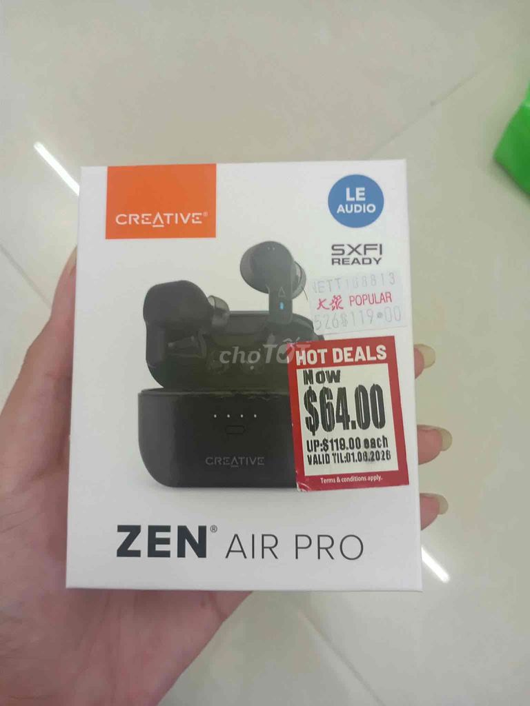 Tai nghe Creative Zen Air Pro Đen. Mua bán Tivi, Âm thanh tại Thành phố Vũng Tàu Bà Rịa - Vũng Tàu được đăng bởi Hieutrung12 hình 1