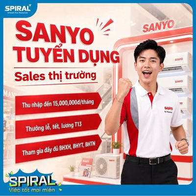 SANYO- TUYỂN NHÂN VIÊN THỊ TRƯỜNG TP. THANH HÓA
