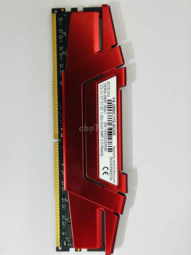 RAM G.Skill Ripjaws V DDR4 8GB Đỏ. Mua bán Linh kiện (RAM, Card...) tại Huyện Thanh Oai Hà Nội được đăng bởi Hồng Hải hình 1