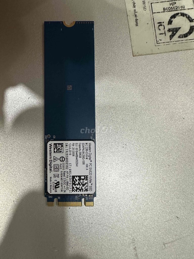 Ổ cứng SSD Western Digital PC SN520 NVMe. Mua bán Linh kiện (RAM, Card...) tại Huyện Bình Chánh Tp Hồ Chí Minh được đăng bởi Nguyễn Long hình 1